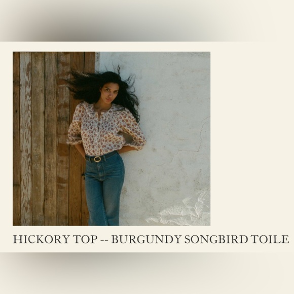 ✨💋SOLD💋🎶🦚🌹DÔEN ‘Hickory’ Organic Peter Pan Collar Songbird Toile XXL✨ - Picture 16 of 17